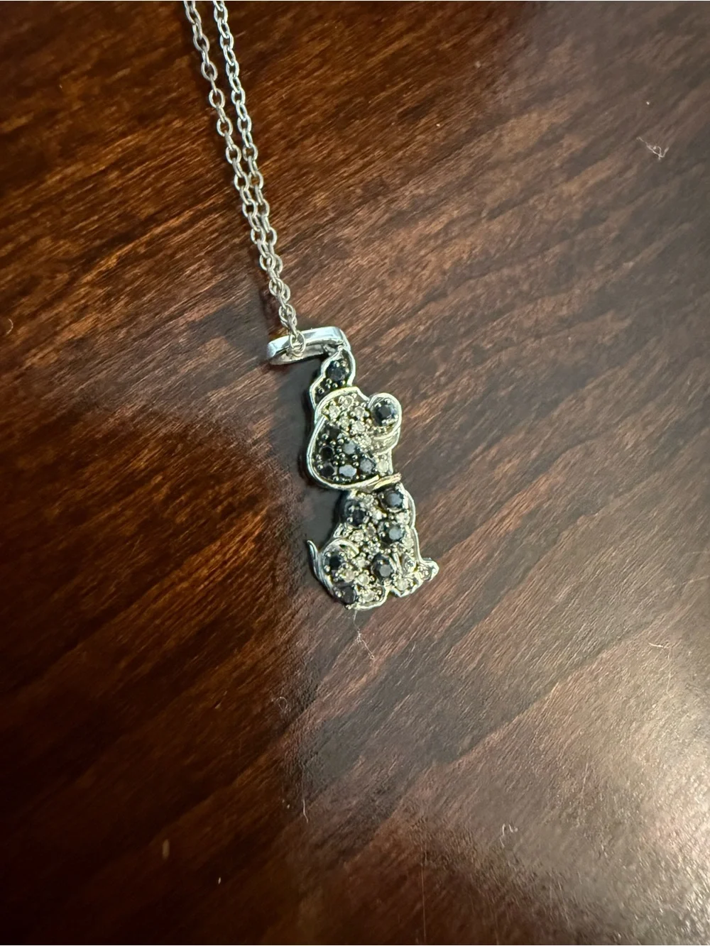 Kay Jewelers Silver 101 Dalmatians Pendant Necklace with Clear Stones - Picture 1 of 5